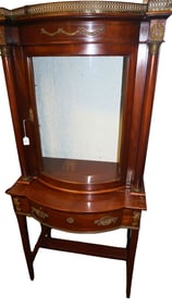 Mahogany Neoclassical Curved-Glass China
