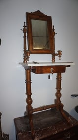 Victorian Eastlake Marble Shaving Stand
