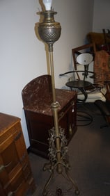 Victorian Brass Piano Floor Lamp