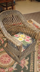 Child Size Wicker Rocking Chair