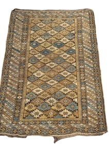Antique geometric Persian rug