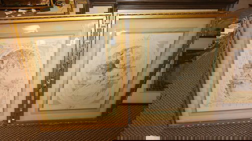 Pair Antique French Prints c.1900