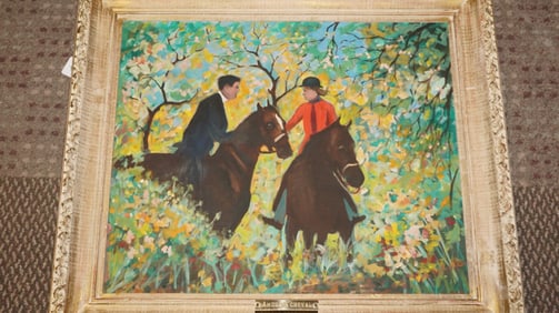 Woman on Horse Oil by Ceremsak