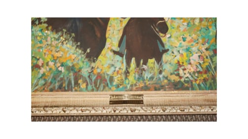 Woman on Horse Oil by Ceremsak