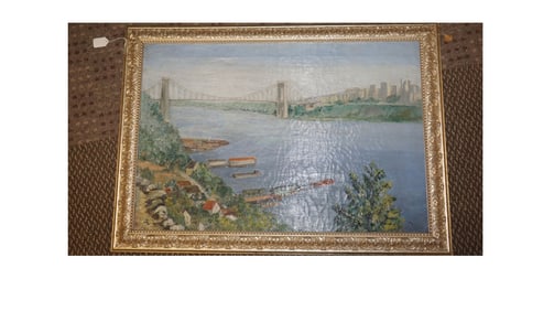 Hudson River GW Bridge Oil
