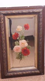 Painted Floral Oak Mirror