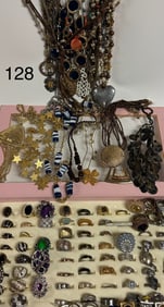 Huge Assortment of Necklaces & Rings