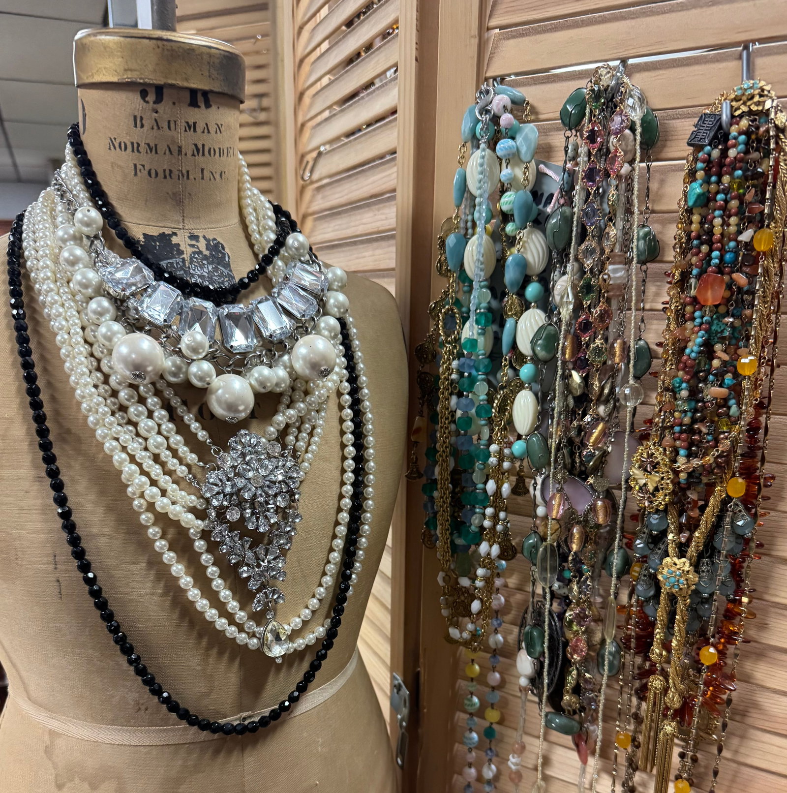 Nice collection of Neutral color statement costume jewelry: Nice collection of Neutral color statement costume jewelry