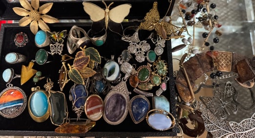 Natural Stone & Beaded Jewelry Lot