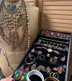 Collection of colorful Costume Jewelry