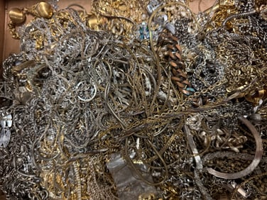 Huge mix or gold and silver toned chain necklaces