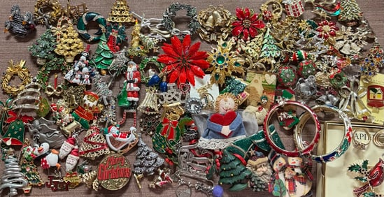 Holiday Christmas  Costume Jewelry Collection