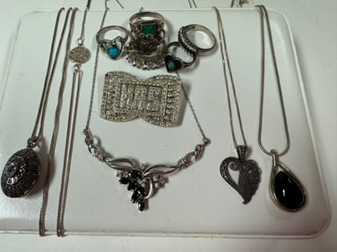 STERLING SILVER ASSORTED JEWELRY LOT