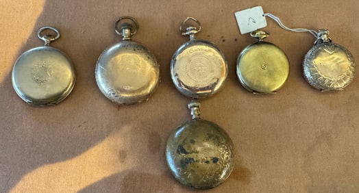 Lot of 6 Antique Pocket Watches