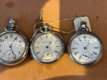 Lot of 3 Antique Pocket Watches