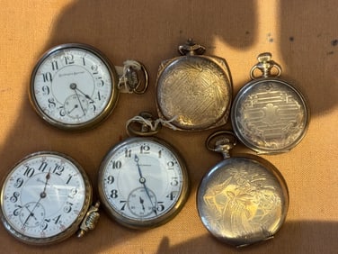 Lot of 6 Antique Pocket Watches