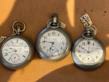 Lot of 3 Antique Pocket Watches