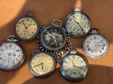 Lot of 7 Antique Pocket Watches