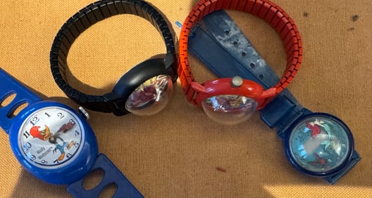 Lot of Vintage bubbleface cartoon watches