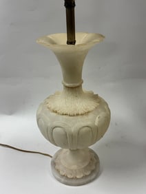Antique carved Alabaster Lamp