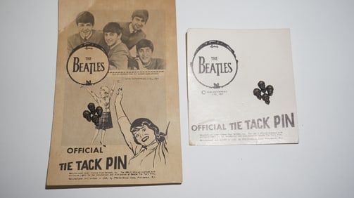 1964 Beatles Tie Tack Pins (2pcs)
