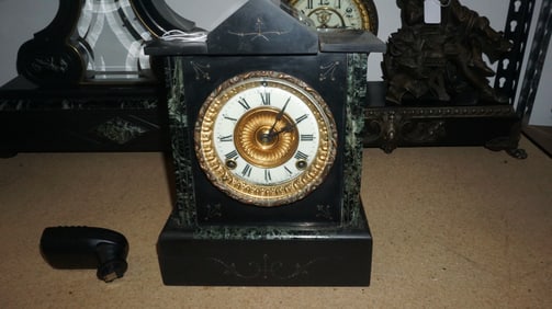Ansonia Slate & Marble Clock
