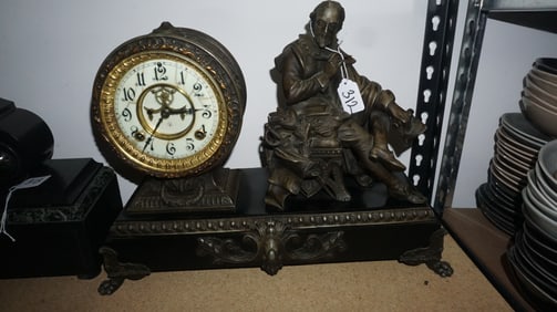 Ansonia Shakespeare Figural Clock