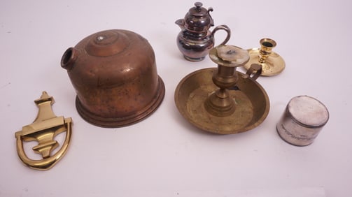 Lot of Copper, Silverplate & Brass