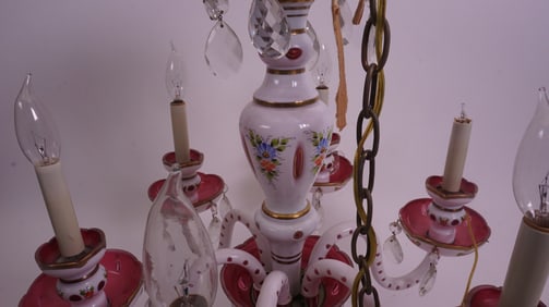 Royal Bohemian Glass 6-Arm Chandelier