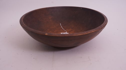 Vintage Carved Wood Chopping Bowl