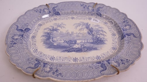 Blue & White Transferware Platter