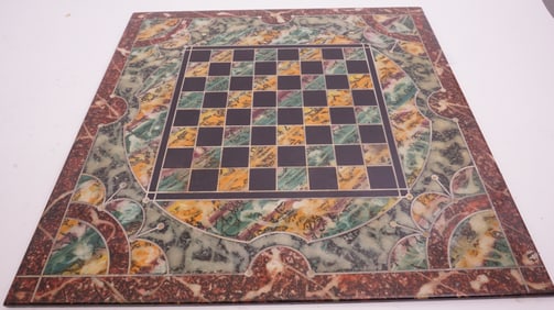 Semi-Precious Stone Inlaid Chessboard