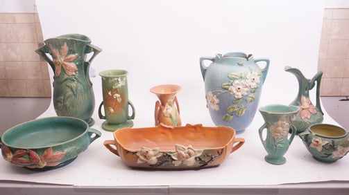 Large As-Is Roseville Pottery Lot