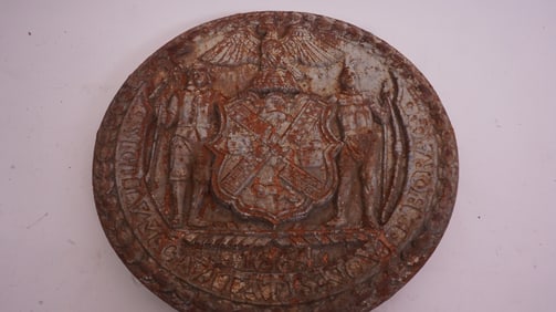 1928 NYC Cast-Iron Highway Seal Plaque