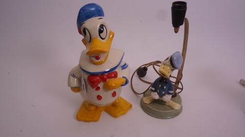 Disney Donald Duck Lamp & Cookie Jar