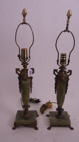 Pair of Onyx Lamps