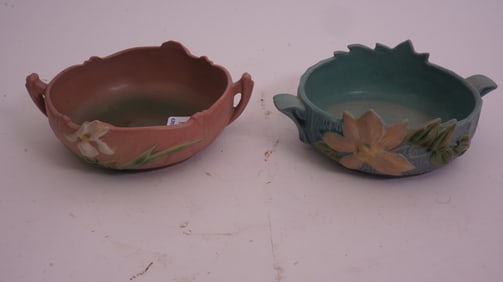 Roseville Two Flower Pots 45-6