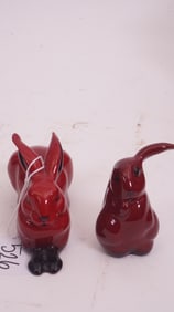 Royal Doulton Flambé Rabbit & Hare