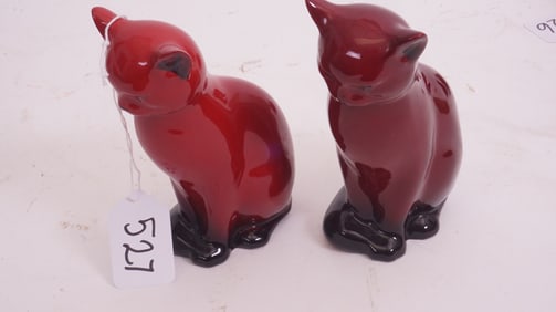 Pair of Cat Figurines