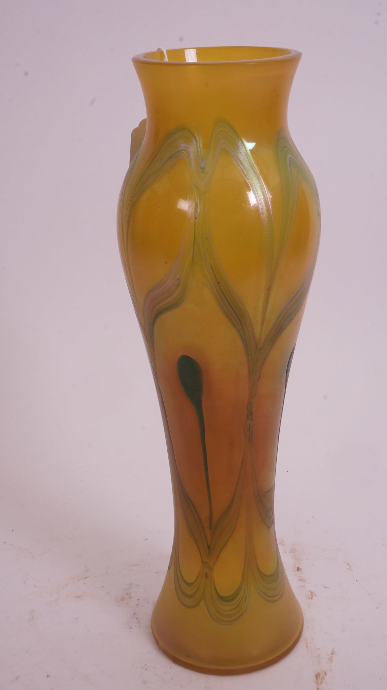 Loetz Art Glass Vase (Attr.): Antique iridescent art glass vase attributed to Loetz.