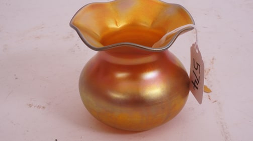 Steuben Aurene Vase, Signed