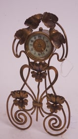 Art Nouveau Brass Desk Clock