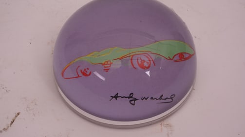 Warhol Race Car Paperweight