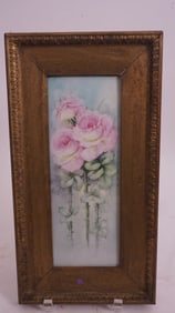 Limoges Floral Porcelain Plaque