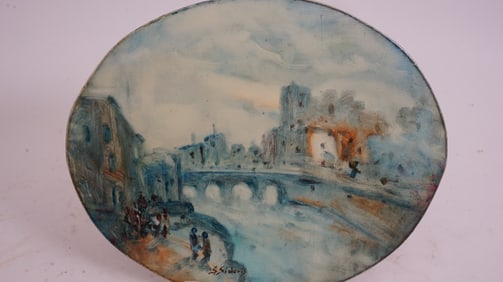 Oval Painting by Sideris