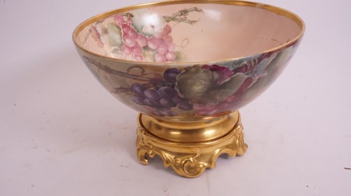 Two-Piece Limoges Punch Bowl Set