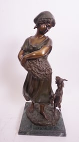 Bronze Woman with Goat
