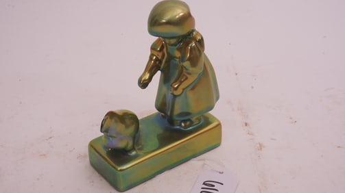 Zsolnay Girl with Bird