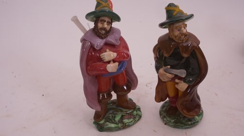 Two Bohemian Glass Figures