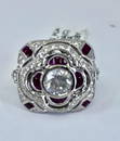 Ladies Platinun  1.86 ctw Ruby and Diamond Ring